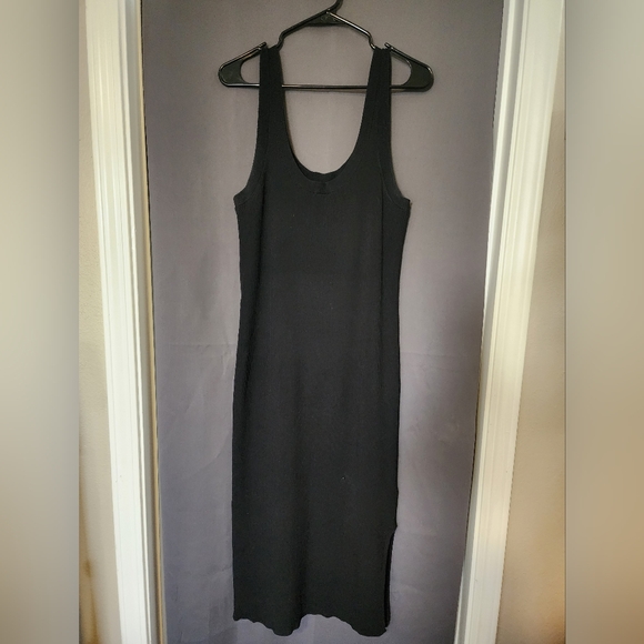 The Drop Dresses & Skirts - The Drop Dress, Women's Large Black The Drop Ribbed Midi Tank Dress